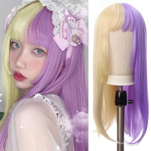 Load image into Gallery viewer, Jellyfish Queen Hair Style Black Long Straight Wig Female Long Hair Natural and Realistic Full Headset Style Internet Celebrity Princess Cut Spot Straight Wig Set