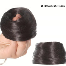 Load image into Gallery viewer, Wig Elastic Band Straight Wig Hair Loop Female Simulated Hair Fluffy Natural Bun Lazy Person Curly Wig Hair Loop