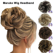 Load image into Gallery viewer, Fashion Maruko Shaped Wig with Elasticity Flower Bud Flower Bud Curly Hair Wig and Headband