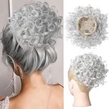 Load image into Gallery viewer, Small Roll Drawstring Fluffy and Messy Elastic Mesh Drawstring Synthetic Ponytail Wig Braided Wig