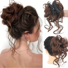 Load image into Gallery viewer, Curly Wig Headband Synthetic Wig Short Style Messy and Fluffy Long Beard Style Grab Clip Lazy Bun Head