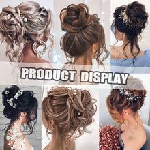 Load image into Gallery viewer, Curly Wig Headband Synthetic Wig Short Style Messy and Fluffy Long Beard Style Grab Clip Lazy Bun Head