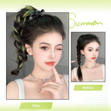 Load image into Gallery viewer, Hair Braid Highlights Ponytail Dopamine Fried Dough Twists Braid Hair Increase Color Hair Band Wig Ring Wig Band Highlights