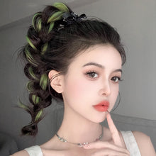 Load image into Gallery viewer, Hair Braid Highlights Ponytail Dopamine Fried Dough Twists Braid Hair Increase Color Hair Band Wig Ring Wig Band Highlights
