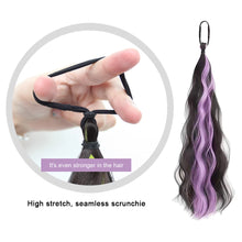 Load image into Gallery viewer, Hair Braid Highlights Ponytail Dopamine Fried Dough Twists Braid Hair Increase Color Hair Band Wig Ring Wig Band Highlights