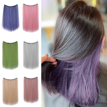 Load image into Gallery viewer, Hidden Dye Wig Piece Hanging Ear Dye Women's Highlight Dye Colored Hair Extensions Inner Layer Bleaching Dopamine Long Hair Wig Piece
