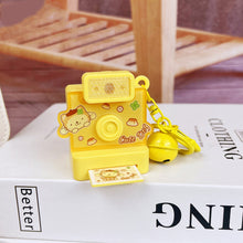 Load image into Gallery viewer, Cute Cartoon Flashlight Polaroid Kuromi Key Chain Retro Camera Jade Guigou Keychain Small Pendant