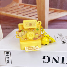 Load image into Gallery viewer, Cute Cartoon Flashlight Polaroid Kuromi Key Chain Retro Camera Jade Guigou Keychain Small Pendant