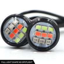Load image into Gallery viewer, 2Pcs Motorcycle Signal Light 23mm Eagle Eye RGB Turn Signal Daytime Running Lamp Fog Lamp Angel Light Accessories