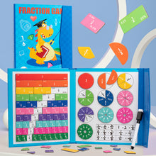 Load image into Gallery viewer, Math Mastery Montessori Magnetic Fraction Puzzles Colorful Wooden Book for Children Arithmetic Learning Teaching Aids
