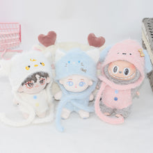 Load image into Gallery viewer, 10cm Cotton Dolls Cute Animal Hat Clothes Dress New Baby Clothes Doll Clothes Multicolor Embroider BJD Doll Clothes Master Dog