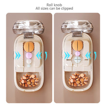 Load image into Gallery viewer, Compact Portable 2 in 1 Pill Cutter Medicine Box Creative Adjustable Pill Splitter High-capacity Medicine Storage Box