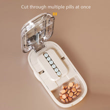 Load image into Gallery viewer, Compact Portable 2 in 1 Pill Cutter Medicine Box Creative Adjustable Pill Splitter High-capacity Medicine Storage Box