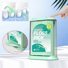 Load image into Gallery viewer, 100pcs/box Automatic Floss Box Disposable Polymer Double Line Dental Floss Stick Multi-purpose Floss Stick Tooth Cleaning Care Tool
