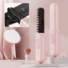 Load image into Gallery viewer, Mini Portable Wireless Hair Straightener Rechargeable Negative Ion Dual-purpose Hair Straightener Curling Iron Hair Style Tool