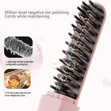 Load image into Gallery viewer, Mini Portable Wireless Hair Straightener Rechargeable Negative Ion Dual-purpose Hair Straightener Curling Iron Hair Style Tool