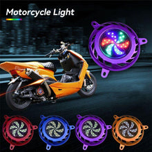 Load image into Gallery viewer, Motorcycle Air Blade Cover Radiator Heat Shield Protective Cover with Colorful LED Light Radiator Cover Rotary Fan Grille Shield