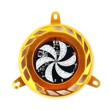 Load image into Gallery viewer, Motorcycle Air Blade Cover Radiator Heat Shield Protective Cover with Colorful LED Light Radiator Cover Rotary Fan Grille Shield
