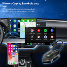 Load image into Gallery viewer, Universal 2 in 1 Wireless CarPlay Adapter Wireless Android Auto Wired To Wireless Adapter play Ai Box Adapter For lPhone