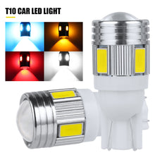 Load image into Gallery viewer, T10 Car W5W 6SMD 5630 LED Bulb Reverse Signal Light Reading Lamps DC 12V Auto Wedge Side License Plate Light Trunk Lamps