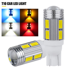 Load image into Gallery viewer, T10 Car W5W 10SMD 5630 LED Bulb Reverse Signal Light Reading Lamps DC 12V Auto Wedge Side License Plate Light Trunk Lamps