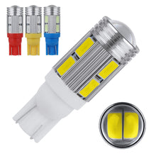 Load image into Gallery viewer, T10 Car W5W 10SMD 5630 LED Bulb Reverse Signal Light Reading Lamps DC 12V Auto Wedge Side License Plate Light Trunk Lamps