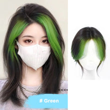 Load image into Gallery viewer, Highlight Dyeing Bangs Wig Long Hair Synthetic Fiber Women Natural Color Skull Top Fluffy Simulation Bangs Wig Piece