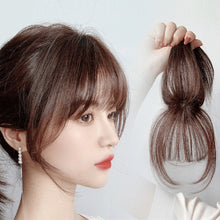 Load image into Gallery viewer, Air Bangs Wig Piece Invisible High-temperature Silk Bangs Patch Wig for Girls with No Marks on The Top of The Head Hair Repair Wig
