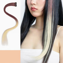 Load image into Gallery viewer, Highlight Hair Wig Piece for Women Dyed Long Straight Hair One-piece Hair Extensions Hanging Ears Dyed Long Hair Piece
