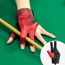 Load image into Gallery viewer, Billiards Glove Left Hand Three Finger Snooker Billiard Glove Non Slip Stickers Elasticity Billiard Training Gloves Accessories