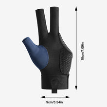 Load image into Gallery viewer, Billiards Glove Left Hand Three Finger Snooker Billiard Glove Non Slip Stickers Elasticity Billiard Training Gloves Accessories