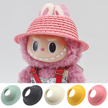 Load image into Gallery viewer, Doll Straw Hat for Dollhouse Miniature 17cm Labubu Color Match Hat Kawaii Cute Doll Accessories Kids Girls Toys