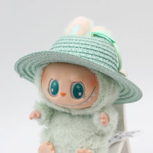 Load image into Gallery viewer, Doll Straw Hat for Dollhouse Miniature 17cm Labubu Color Match Hat Kawaii Cute Doll Accessories Kids Girls Toys
