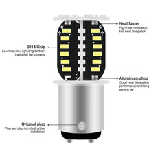 Load image into Gallery viewer, Motorcycle 1157 LED Brake Light BAY15D LED 64SMD DRL Water Flashing Strobe Reversing Parking Lamp Car Turn Signal Tail Lamp