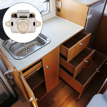 Load image into Gallery viewer, Zinc Alloy Camper Car Push Button Latches Cabinet Door Catch Lock for RV Caravan Boat Motor Home Cabinet Drawer Latch Button Locks