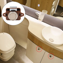 Load image into Gallery viewer, Zinc Alloy Camper Car Push Button Latches Cabinet Door Catch Lock for RV Caravan Boat Motor Home Cabinet Drawer Latch Button Locks