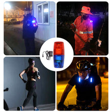 Load image into Gallery viewer, LED Shoulder Warning Light Shoulder Clip Light Sanitation Worker Safety Patrol Alarm Flash Signal Strobe Red Blue Lamp