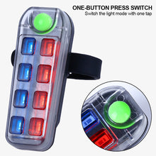 Load image into Gallery viewer, Waterproof 8LED Bicycle Rechargeable Tail Light Safety Warning Red Blue Light Bike Rear Lights Outdoor MTB Cycling Taillight