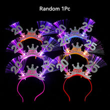 Load image into Gallery viewer, 2025 Happy New Year Party Headband Head Buckle New Year Decoration Funny Props Headdress Masquerade Xmas Party Decor