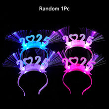 Load image into Gallery viewer, 2025 Happy New Year Party Headband Head Buckle New Year Decoration Funny Props Headdress Masquerade Xmas Party Decor