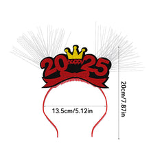 Load image into Gallery viewer, 2025 Happy New Year Party Headband Head Buckle New Year Decoration Funny Props Headdress Masquerade Xmas Party Decor