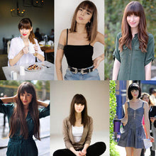 Load image into Gallery viewer, Comic Bangs Wigs Fake Bangs Cute Women with Sideburns Straight Bangs Wigs Natural Lightweight Synthetic Fiber Wigs