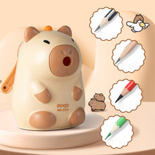 Load image into Gallery viewer, Cute Cartoon Capybara Hand Crank Mechanical Pencil Sharpener Pencil Automatically Enters Pencil Sharpening Tool Stationery