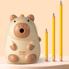Load image into Gallery viewer, Cute Cartoon Capybara Hand Crank Mechanical Pencil Sharpener Pencil Automatically Enters Pencil Sharpening Tool Stationery