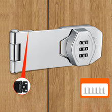 Load image into Gallery viewer, Household Cabinet Password Hasp Locks Cabinet Door Combination Lock Door Security Slide Latch Lock for Small Doors Cabinets Door