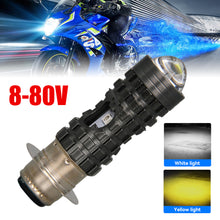 Load image into Gallery viewer, Motorcycle Headlight LED H4 Hi/Low P15D White Yellow Dual Colors Headlight Projector Lens Bulb Motor Driving Lights DRL Front Lamp