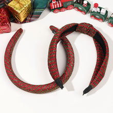 Load image into Gallery viewer, Colorful Christmas Hair Band Delicate Striped Shiny Silk Knotted Hair Hoop Headband Versatile Headwear Hair Ornaments