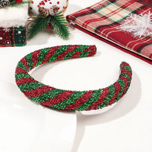 Load image into Gallery viewer, Colorful Christmas Hair Band Delicate Striped Shiny Silk Knotted Hair Hoop Headband Versatile Headwear Hair Ornaments