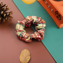 Load image into Gallery viewer, Simple Versatile Christmas Hair Band Colorful Grid Pattern Hair Rope Rubber Band High Elastic Hair Tie Headwear for Women