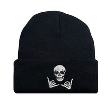 Load image into Gallery viewer, Skull-patterned Knitted Woolen Hat Autumn Winter Versatile Warm Knitted Hat Outdoor Leisure Warm Hat for Men Women